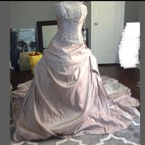 Allure Bridal Wedding Dress Silver Blush (8)